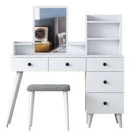 Hanah Home BJ101 - 2294 Mesa de Maquillaje Blanca